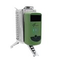 thumbnail image 1 of Outdoor Camping Foldable Stove with USB Charging Module, Portable 5000mAh 3.7V Wood-Burning Cookware Set for Off-Grid Cooking & Recharging, Lightweight 2.4lb Metal/Plastic Construction, Green/Orange, 1 of 6
