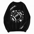 thumbnail image 6 of Towmus Women's 2025 Autumn Winter Casual Rugby and Love Printed Crewneck Long Sleeve Sweatshirt Loose Pullover Tops, 6 of 6