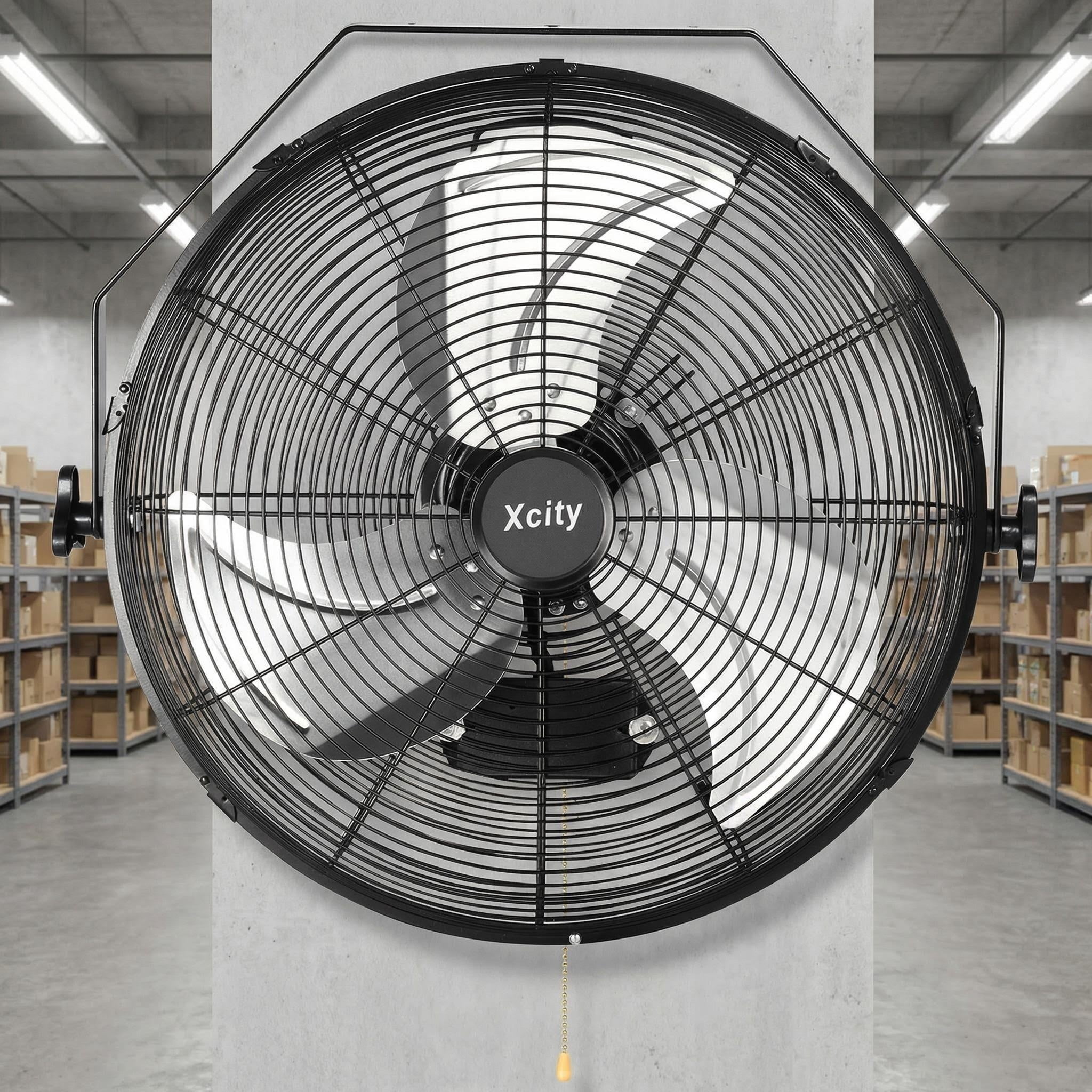 Avobird 20 Inch Metal Wall Mounted Fan, High Speed Industrial Fan, 3-Speed Fan with 360°Tiltand Wall Mount, High Airflow of 3000 CFM, Durable Metal Design for Home/Factory/Workshop