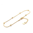 thumbnail image 1 of Pulsera Tobillera Bolitas Malubero Oro 10k Acero Inoxidable, 1 of 3
