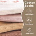 thumbnail image 5 of 5 Pairs Baby Girl Thigh High Socks Ruffle Crew Socks Toddler Infant Girls Dress Sock Soft Cotton Socks, 12M-36M, 5 of 7