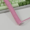 thumbnail image 2 of Conector de aviación tejido tipo C a cable de aviador de teclado mecánico USB (rosa) Tmvgtek Para Estrenar, 2 of 4