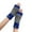 Blue, variant on Herringbone Woven Half Finger Knit Gloves,Female Winter Thermal Typing Mittens Hand Covers,Wind Resistant Cold Block Hand Gear,Soft Stretch Wool Anti Freeze Daily Writing Office Hand Gear,Brown