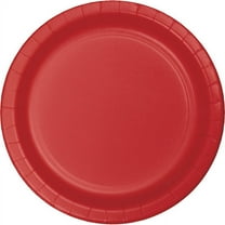 96 Count Bulk Pack Classic Red Value Friendly Dessert Plates
