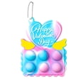 thumbnail image 1 of LLavero de burbujas de empuje en forma de corazón para el Día de San Valentín, juguete relajante sensorial antiestrés, llavero de juego para aliviar el estrés, 1 of 9