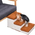 thumbnail image 4 of Brown Foldable Pet Dog Stairs with Storage Compartment - Soft Flannel & High Elastic Sponge Construction, 30kg Max Load Capacity, Easy Installation & Space-Saving Design for Small Dogs/Puppies to, 4 of 6
