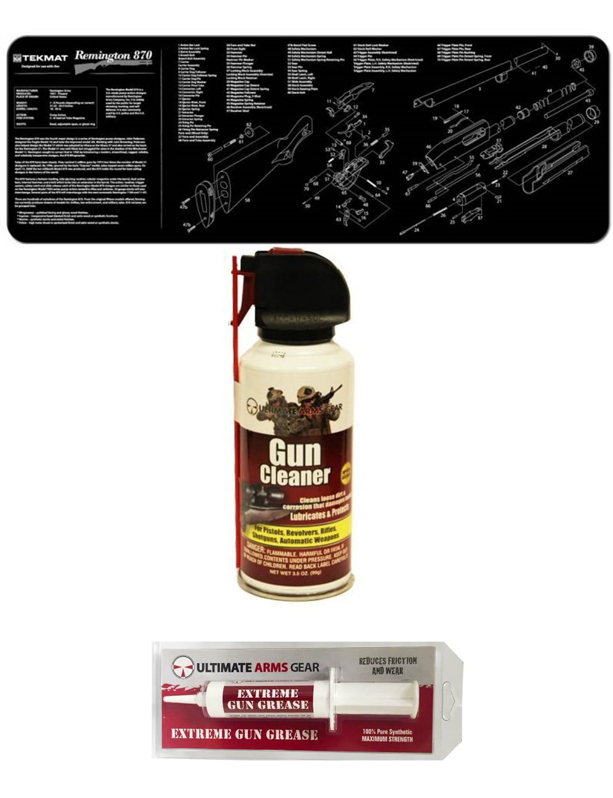 Gunsmith Cleaning Tool Gun Mat For The Remington Arms Model 870 Pump Action Shotgun + Pro Armorer's Gun Cleaner... by