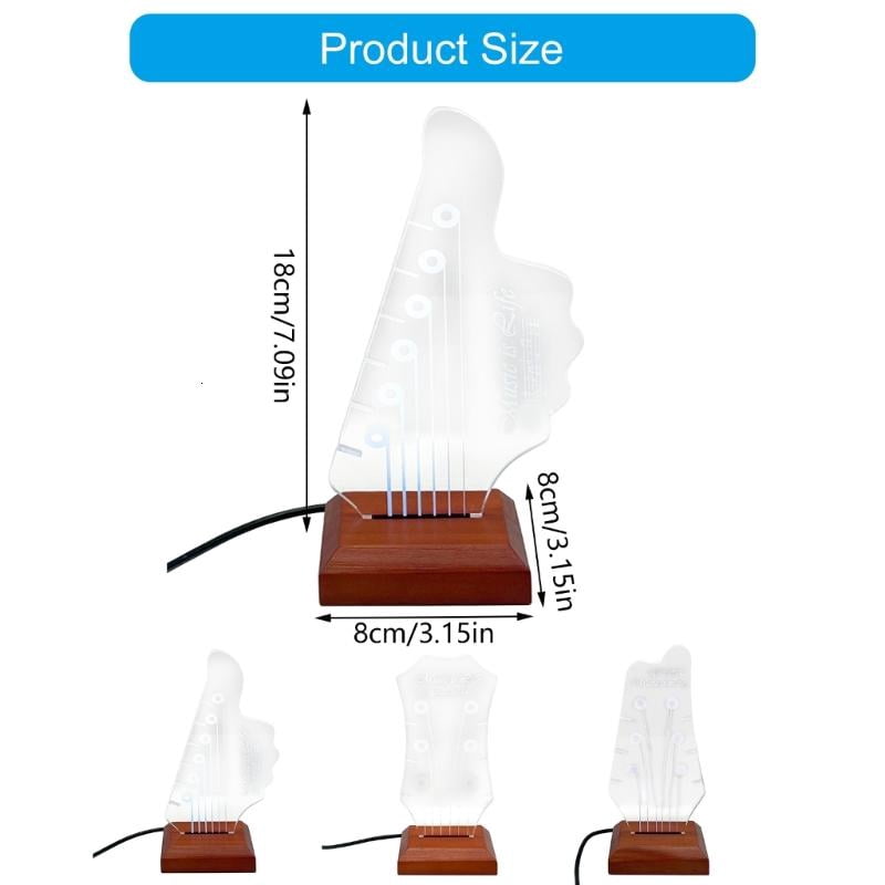 CEORPER Electric Guitar Pick Stand 7 Color Guitar Pick Display with Base for Storage