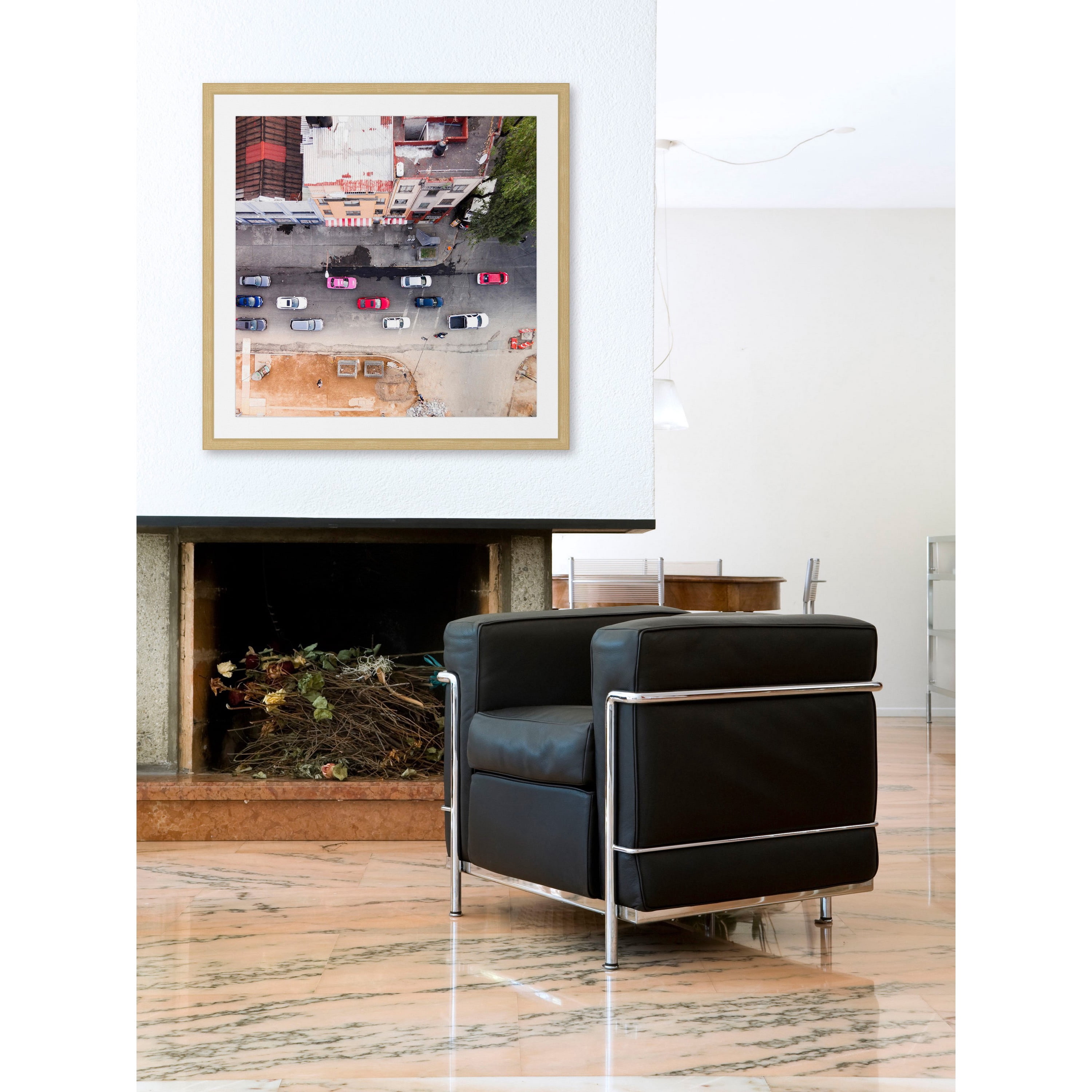 Marmont Hill "One Way Street" By Karolis Janulis Framed Painting Art Print, 24.0" x 1.5"