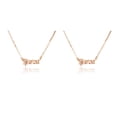 thumbnail image 3 of sweethay Letra inglesa Constelaciones Tema Amistad Collar Ins Encanto creativo Chic Exquisito Colgante Oro rosa Piscis Piscis 2Conjunto, 3 of 6