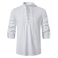 thumbnail image 1 of Blusa y camisa de manga larga con cuello alto para hombre, informal, lisa, con cuello alto, ajustada, de manga larga, 1 of 8