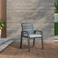 thumbnail image 3 of Leisuremod Chelsea Aluminum Outdoor Dining Table With 6 Chairs and Beige Cushions, 3 of 20