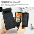 thumbnail image 3 of SaniMore Case for Google Pixel 8 Pro 6.7", PU Leather Case Detachable Magnetic Zipper Wallet Card Slots Kickstand Wireless Charging Anti-drop Shockproof 360°Protection Cover, Black, 3 of 10