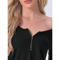 thumbnail image 5 of DARING DIVA Long Sleeves Pullover Solid Round Neck Pajama Tops S Black, 5 of 5