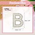 thumbnail image 2 of 2Pcs Parches de Letras de Perlas para Planchar, Parches de Letras Adhesivas Bling Rhinestone para Aplicar en Ropa de Manualidades, Sombreros, Bolsas, Zapatos, Almohadas, Blanco, 2 of 6
