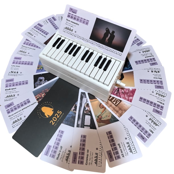 Mini Calendario Piano BT Taylor Calendar 2025 Regalo Reproducible para Fanáticos