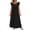 Black, variant on Ruimatai Women's Crew Neck Ruffle Cap Sleeve Front Pleat Loose Flowy Maxi Casual Dresses for Women Spring Summer Daily Vacation All-Day Breezy Soft Relaxed Style Wear