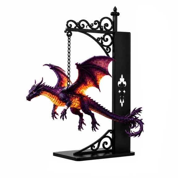 Magical Floating Dragon Bookshelf Lamp, Warm LED Dragon Night Light, Fantasy Book Nook Decor & Bookcase Ornament, Unique Gift for Book Lovers, Readers & Fantasy Fans