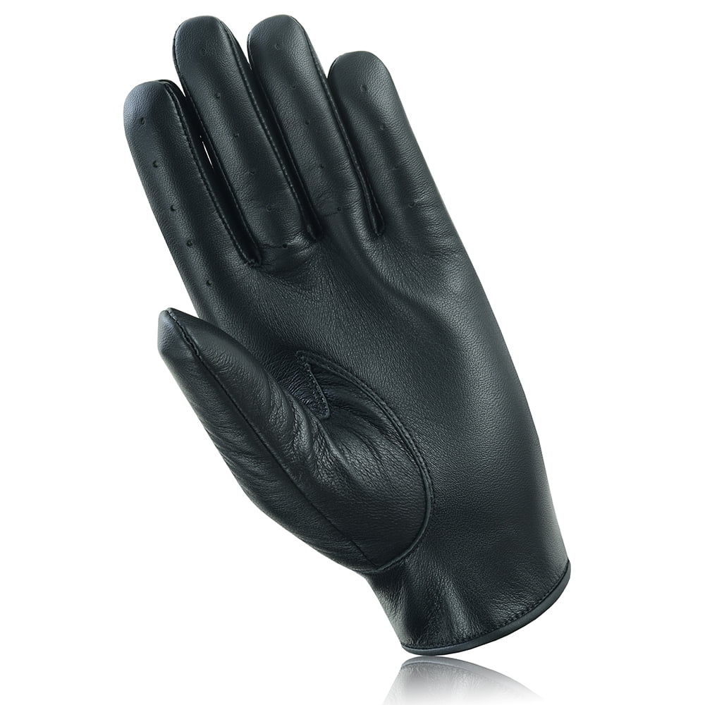 Men Leather Gloves Leather Driving Gloves Chauffeur 100% Genuine Lambskin Leather Full Finger Car Driving Motorcycle Bikers Riding Gloves Black-XXL