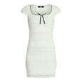 thumbnail image 2 of Madden NYC Women’s Texture Lace Mini Dress with Short Sleeves, Sizes XXS-XXL, 2 of 5