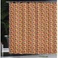 thumbnail image 3 of Ambesonne Autumn Shower Curtain, Fall Leaves and Dots, 69"Wx84"L, Burgundy Mint Green, 3 of 4