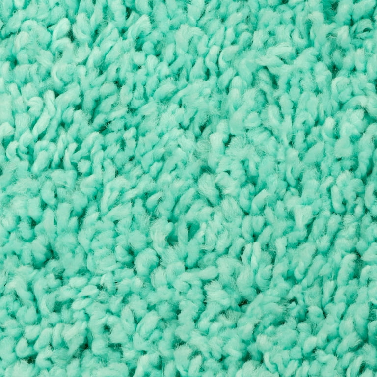 Mainstays Plush Mint Green Shag Area Rug 3' x 4'8 Non-Skid