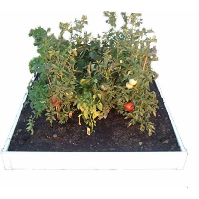 Handy Bed 4 x 4 Stack-able, White, Vinyl, Raised Garden Bed