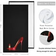 thumbnail image 2 of Dreamtimes Trendy Red Shoe Llipstick Lady Black 2 Set Soft Fluffy Guest Home Decor Hand Towels, Multipurpose for Bathroom, Hotel, Gym and Spa (14" x 28"), 2 of 4