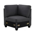 thumbnail image 4 of Fabric Linen Reversible Modular Modern Style Sectional Sofa-Dark Gray, 4 of 9