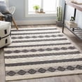 thumbnail image 3 of Mark&Day Wool Rugs, 8x10 Selmien Cottage Charcoal Area Rug, White Beige Black Carpet for Living Room, Bedroom or Kitchen (8' x 10'), 3 of 11