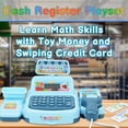 thumbnail image 2 of Dsseng Talking Cash Register with Lights & Sounds for Kids 3 & Up Pretend Play Set Comes with Toy Working Scanner  Card Toy Food, 2 of 8