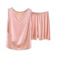 thumbnail image 3 of QATAINLAV Matching Sets Women Clothing Pajamas 2 Piece Outfits Sleeveless Tanks Tops and Shorts Sleepwear Lounge Set, Pink, XXL, 3 of 8
