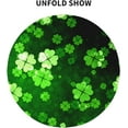 thumbnail image 3 of Saint Patricks Day Tablecloth 60 Inch Round Wrinkle Free Green Clover Shamrock Table Cloth Suitable for Kitchen Decorantion/Indoor and Outdoor Dining Table/Party/Picnic, 3 of 6