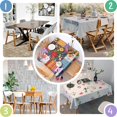 thumbnail image 4 of Pioneer Flower Floral Print Pattern Square Tablecloth,Waterproof Square Table Cover,Wipeable Spillproof Washable Table Cover for Home Kitchen Party Decor 60"x60"(152x152cm), 4 of 6