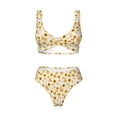 thumbnail image 4 of Rocae Shiba Inu Sunflower for Bikini Set for Women Two Piece Sexy High Swimsuits Split Crossover Bikini, 4 of 9