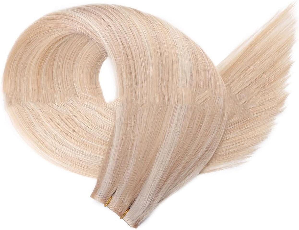 Aorsher Unprocessed Human Hair Bundles Blonde Straight Bundles Human Hair 12Inch 1 Bundle Double Weft Weave Bundles for Women