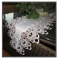 thumbnail image 4 of 65" Lace Dresser Scarf Table Runner White Flower European Doily Shelf Mantel, 4 of 5