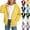 Yellow, variant on Chiccall Kids Raglan Sleeve Hooded Zip Jacket Multiple Solid Color Loose Lightweight Everyday Vacation Outdoor Basic Outer Hooded Zip Jacket for Girls