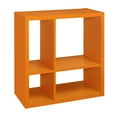 thumbnail image 2 of Kings Brand Furniture 4 Multi-size Shelf Children's Bookcase Organizer for Playroom, Bedroom, Nursery School (Orange), 2 of 3