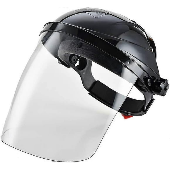 Adjustable Clear Safety Face Shield Visor Screen Mask Helmet Anti Scratch Splash Eye Protection Cover Black