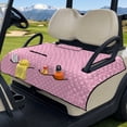 thumbnail image 3 of Yuyamidu Pink Polka Dots Golf Cart Seat Covers, Cute Club Car Cushion Covers with 4 Front Pockets Universal Golf Cart Accessories Fits in 2-Seat Golf Carts, 3 of 7