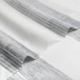 thumbnail image 4 of Kitchen Curtains Vertical Geometric Small Sheer Tier Curtains, 30 Inch Yarn Dyed Stripe Café Curtain Set Farmhouse Linen Textured Rod Pocket Bathroom Window Curtain, Black/White, Set of 2, 4 of 9