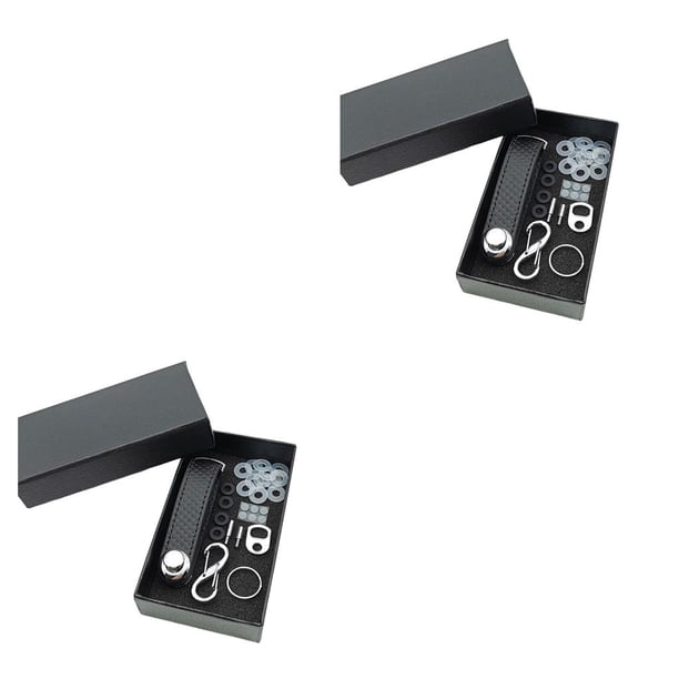 Matsuzay Porta llaves Tamaño compacto Organizador de llaves Diseño simple Regalo del día del padre Llavero multifuncional Fibra de carbono 2 fibra de carbono 2 2piezas Matsuzay CBP383753