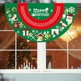thumbnail image 2 of La bandera del jardín navideño de Fafi es brillante, el color es fino, la artesanía es exquisita, el patrón Navideño es duradero y reutilizable, decora el ambiente festivo, el ventilador navideño, 2 of 5