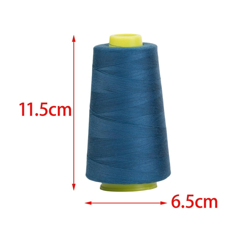 Polyester Sewing Thread Embroidery Spools of Thread Sewing Thread Spools  3000 Yards for Weaving Hairs Quilting Quarters Fabric Jeans Drapery Blue