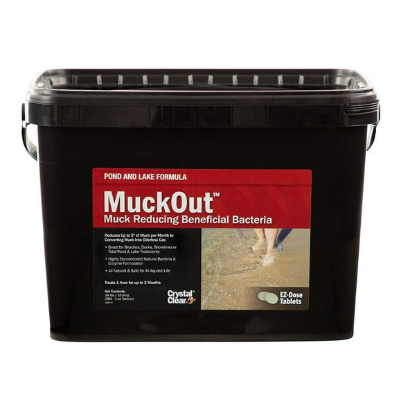 CrystalClear MuckOut, Pond & Lake Formula, Natural Pond Muck Remover, Clears Away Muck & Sludge, Easy to Use Bacteria & Enzyme Tablets, Safe for The Environment, 384 Tablets, 24 lbs