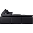 thumbnail image 4 of Meridian Furniture Indulge 105" Black Vegan Leather L-Shaped Modular Sectional, 4 of 9