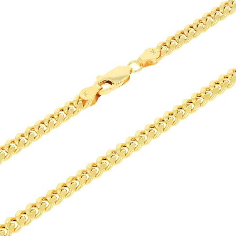 Nuragold 14k REAL Yellow Gold 4.5mm Miami Cuban Link Chain Nuragold 14k REAL Yellow Gold 4.5mm Miami Cuban Link Chain