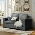 thumbnail image 5 of CHITOOMA 60'' Pull Out Sofa Bed Convertible Sleeper Couch with Charging Port, Upholstered Sectional Sofa with 2 Pillows, Reclining Sofas for Living Room, Black, 5 of 8