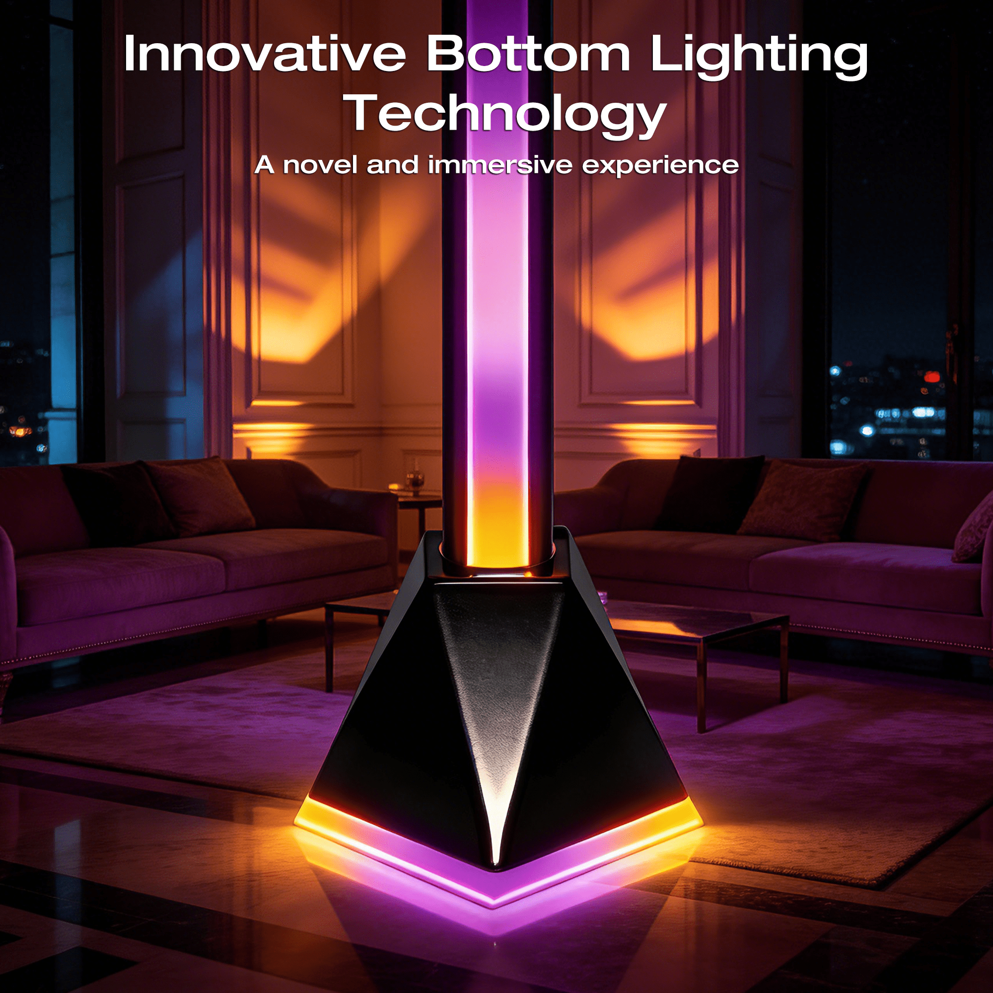 Alichome LED Corner Floor Lamp, with App & Remote Control, Smart RGB 16M Colors, 68+ Scenes, Music Sync, Standing Light for Living Rooms, Gaming Rooms